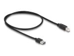 DeLOCK 0.5m, USB2.0-A/USB2.0-B USB Kabel 0,5 m USB A USB B 0,48 Gbit/s Schwarz