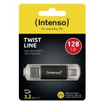Intenso Twist Line USB-Stick 128 GB USB Type-A / USB Type-C 3.2 Gen 1 (3.1 Gen 1) Anthrazit