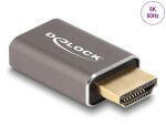DELOCK HDMI Adapter Stecker zu Buchse 8K 60 Hz grau Metall