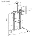 Manhattan 462563 TV-Halterung 2,54 m (100") Schwarz, Silber