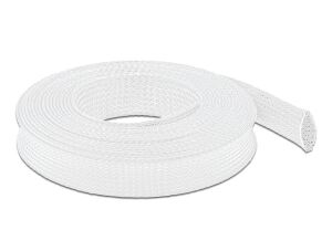 DELOCK Geflechtschlauch dehnbar 5 m x 25 mm weiß