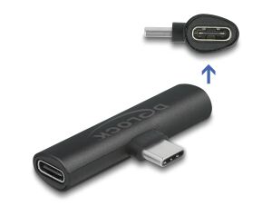DELOCK Adapter USB Type-C zu 2 x USB Type-C PD schwarz