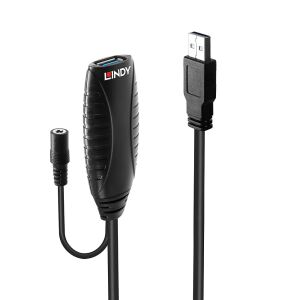 Lindy 43156 USB Kabel USB 3.2 Gen 1 (3.1 Gen 1) 10 m USB A 5 Gbit/s Schwarz