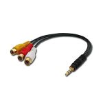 Lindy 35539 Composite-Video-Kabel 0,25 m 3.5mm 3 x RCA...