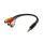 Lindy 35539 Composite-Video-Kabel 0,25 m 3.5mm 3 x RCA Schwarz