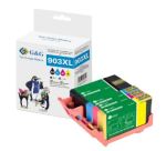 G&G NH-R00903XLBKCMY-B1-Reman-Eu Druckerpatrone 4 Stück(e) Kompatibel Schwarz, Cyan, Magenta, Gelb