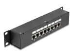 DELOCK 10" Kupplungs-Patchpanel 8 Port Cat.6