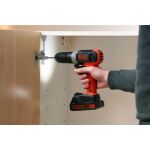 Black & Decker BCD001C1-QW Bohrmaschine Ohne Schlüssel Schwarz, Rot