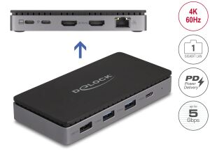 DELOCK USB Type-C Dockingstation 4K - Dual HDMI 85W