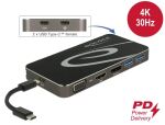 DELOCK USB Type-C 3.2 Dockingstation 4K HDMI + DP USB Hub