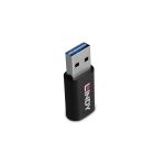 Lindy 71264 Kabeladapter USB Type A USB Type C Schwarz