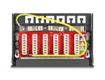 DeLOCK Mini Desktop Patchpanel RJ45 Buchse 6 Port Cat.6A geschirmt schwarz - zur Montage an Tisch, Wand oder Hutschiene
