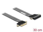 DELOCK Riser Karte PCI Expr.x4 zu x4 mit flexiblem Kab. 30cm