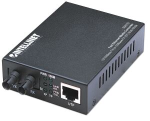 Intellinet Fast Ethernet Medienkonverter, 10/100Base-TX auf 100Base-FX (ST) Multimode, 2 km