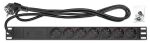 Intellinet 715140 Stromverteilereinheit (PDU) 7 AC-Ausgänge 1U Schwarz