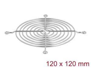 DELOCK Lüftergitter 120 x 120 mm silber