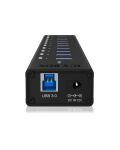 ICY BOX IB-AC6110, 10 Port USB 3.2 Gen 1 Hub, inkl. Ladeport, Aluminium Gehäuse mit Netzteil