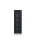 ICY BOX IB-AC6110, 10 Port USB 3.2 Gen 1 Hub, inkl. Ladeport, Aluminium Gehäuse mit Netzteil