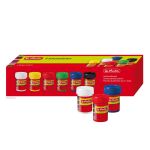 Herlitz 8643025 Farbe auf Wasserbasis Schwarz, Blau, Grün, Rot, Weiß, Gelb 25 ml Behälter 6 Stück(e)