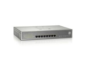 LevelOne GEP-0821 Netzwerk-Switch Gigabit Ethernet (10/100/1000) Power over Ethernet (PoE) Grau