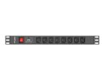 Lanberg PDU-08I-0200-C20-BK Stromverteilereinheit (PDU) 8...