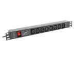 Lanberg PDU-08I-0200-C20-BK Stromverteilereinheit (PDU) 8...