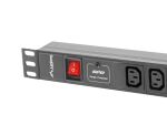 Lanberg PDU-08I-0200-C20-BK Stromverteilereinheit (PDU) 8 AC-Ausgänge 1U Schwarz