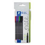 Staedtler 334 C6 Fineliner Schwarz, Blau, Grün, Rot,...