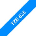 Brother TZE-535 Etiketten erstellendes Band Weiss auf Blau