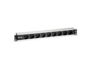 Equip 333292 Stromverteilereinheit (PDU) 9 AC-Ausgänge 1U Schwarz, Silber