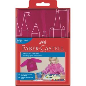 Faber-Castell 201204 Malerkittel Universalgröße Rot/Orange Polyester