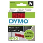 DYMO Original D1-Etikettenband | schwarz auf rot | 12 mm...