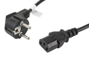 Lanberg CA-C13C-11CC-0018-BK Stromkabel Schwarz 1,8 m C13-Koppler CEE7/7