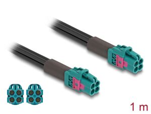 DeLOCK Kabel Mini FAKRA Z Buchse quad zu Mini FAKRA Z Buchse quad A-Typ Premium