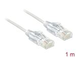 DELOCK Patchkabel RJ45 Cat6 U/UTP 1.00m weiß slim