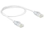 DELOCK Patchkabel RJ45 Cat6 U/UTP 1.00m weiß slim