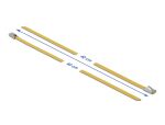 DELOCK Edelstahlkabelbinder L 400 x B 4,6 mm gelb 10...