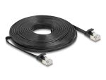 DELOCK Patchkabel gewinkelt RJ45 S/FTP Cat6 10m Schwarz