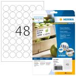 HERMA Etiketten A4 Ø 30 mm rund weiß extrem...