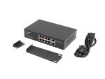 Lanberg RSFE-8P-2GE-120 Netzwerk-Switch Unmanaged Gigabit Ethernet (10/100/1000) Power over Ethernet (PoE) 1U Schwarz