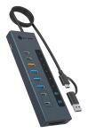 ICY BOX IB-HUB1742CR-C2PD, 11-in-1 HUB mit PD Ports und Cardreader, USB 3.2 Gen 2 10 Gbit/s