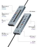 ICY BOX IB-HUB1742CR-C2PD, 11-in-1 HUB mit PD Ports und Cardreader, USB 3.2 Gen 2 10 Gbit/s