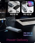 ICY BOX IB-HUB1742CR-C2PD, 11-in-1 HUB mit PD Ports und Cardreader, USB 3.2 Gen 2 10 Gbit/s