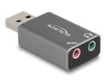 DeLOCK Externe USB Soundkarte mit USB-A Stecker auf 2 x...