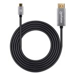 Manhattan 354844 Videokabel-Adapter 2 m USB Typ-C DisplayPort Schwarz, Silber