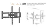 Equip 650341 Artikulierende TV-Wandmontagehalterung, 32 bis 55 Zoll