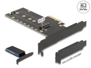 DELOCK PCI Express Card 4x < intern MVme M.2 Key M mit RGB