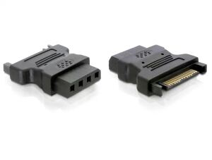 DeLOCK Adapter Power - IDE drive > 4 Pin SATA 15 p IDE 4p Schwarz