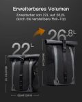 Inateck BP01009 Rucksack Reiserucksack Schwarz Polyester