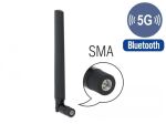 DeLOCK 5G LTE Antenne SMA Stecker -3,3 - 1,3 dBi omnidirektional mit Kippgelenk schwarz